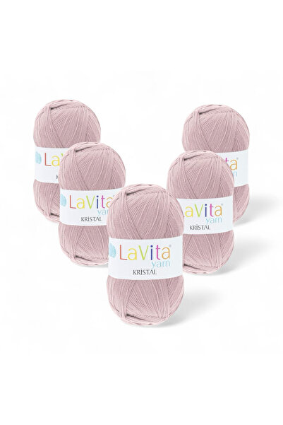 LaVita Yarn Fir de tricotat manual Crystal 100% acrilic 500gr 5 BUC (4142 TRA...