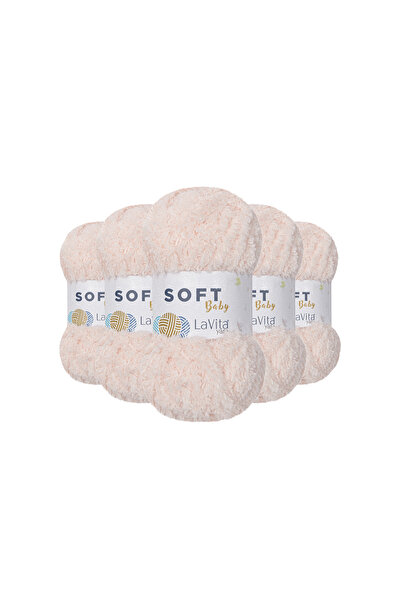 LaVita Yarn Fir moale pentru tricotat manual 100% poliester moale 500gr 5 BUC...