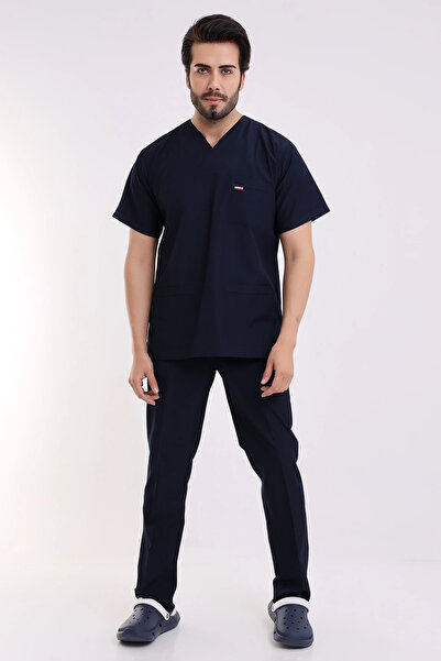 Bilenn Tekstil Ανδρικό Σετ Λύκρα με Γιακά Φάκελο - 6402 Ναυτικό Μπλε