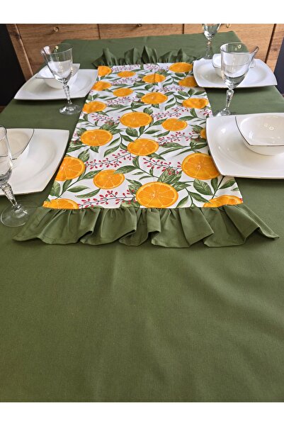 Angels' Collection İki Tarafı Fırfırlı Runner Portakallı