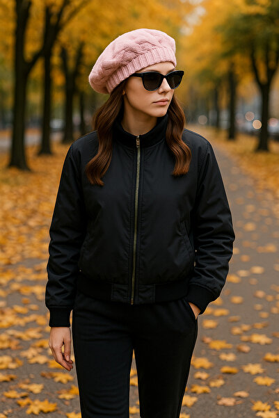 SİSTEM PELUŞ Ressam Model Örgülü Desenli Bere