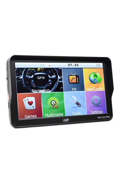 PNI GPS L512 PRO cu parasolar, 7 inch, 800 MHz, 512 MB DDR, memorie internă d...