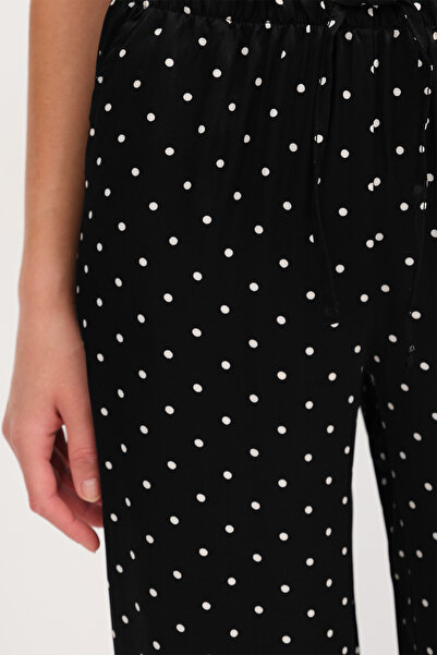 Addax Beli Lastikli Puantiyeli Pantolon PN17512