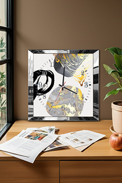 Zevahir Mobilya Dekorasyon Ceas de perete decorativ din MDF cu tematică Flow,...