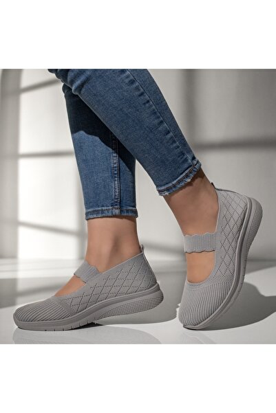 BMoD Women's grey espadrilles with a thick sole MOD13180