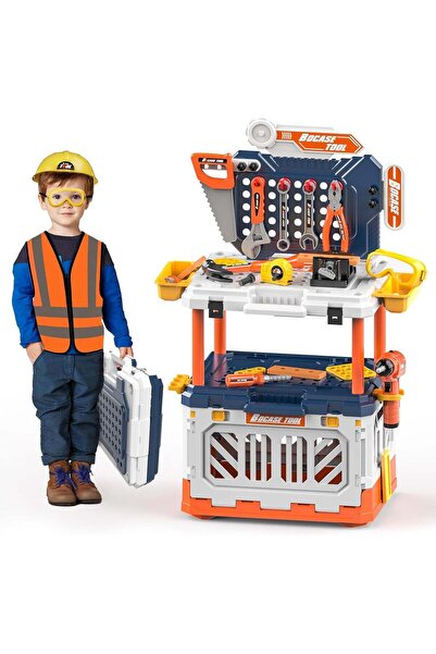 KidProtect Banc Lucru Copii 4in1 My HandyHero Workbench, Pliabil, Trusa Scule...