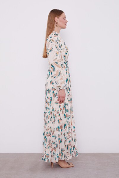 Levidor Φόρεμα με λεπτομέρεια με βολάν σμαραγδί