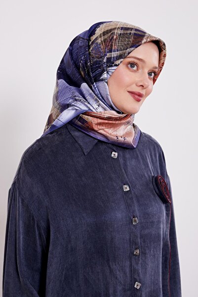 Levidor وشاح حريري بنمط خطوط رفيعة من نسيج التويل