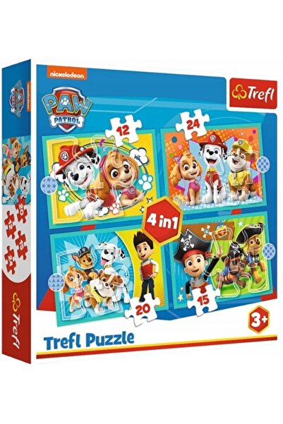 Other TREFL PUZZLE 4in1 FOR CHILDREN HAPPY PAW PATROL TEAM 4 layout.