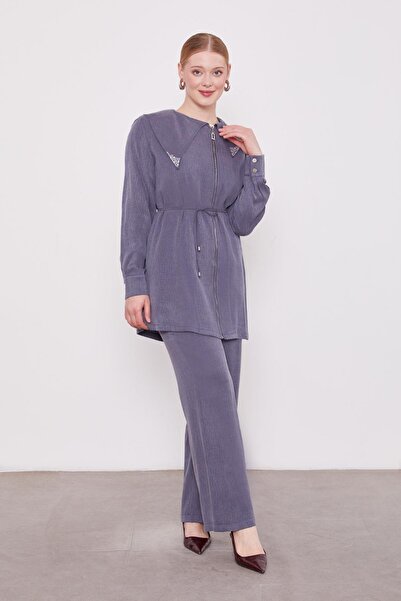 Levidor Navy Blue Stone Collar Cupra Double Suit