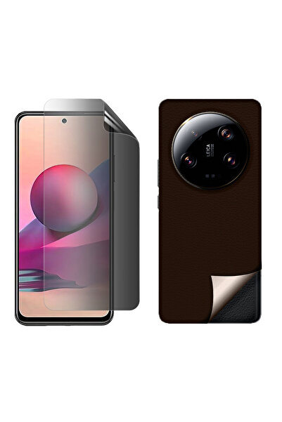 Optim Solution Set Skin Folie Spate, Fata Hidrogel Privacy pentru Xiaomi 13 Ultra, Silicon , Maro Inchis