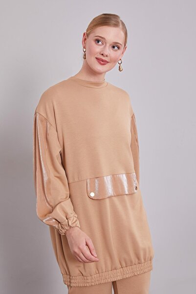 Levidor Διπλό σετ με λεπτομέρεια με λάμψη καμηλιού χρώματος