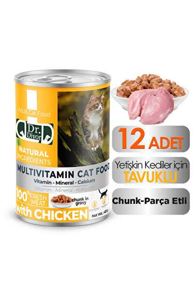 DR.DİYOR Dr. Diyor tavuk etli yetişkin kedi maması 12 adet