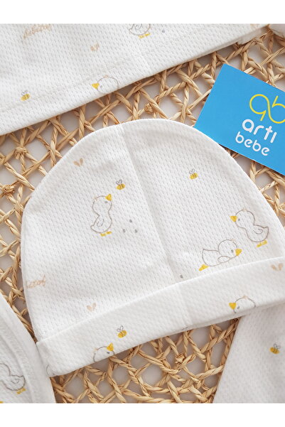 artıbebe Duck Newborn Unisex 6-Piece Hospital Discharge Set | 100% Cotton First Wear Set