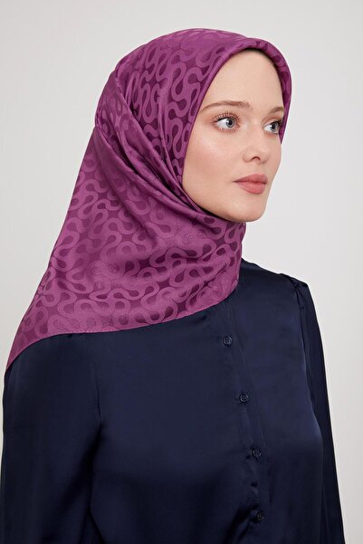 Levidor Plum S Pattern Crystal Jacquard Scarf