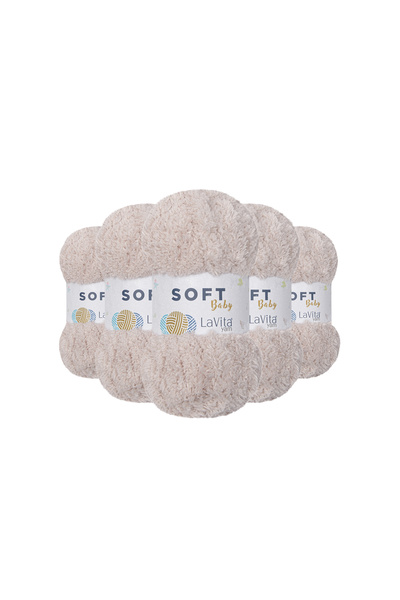 LaVita Yarn Μαλακό νήμα πλεξίματος στο χέρι 100% μαλακό πολυεστέρας 500γρ 5 Τ...