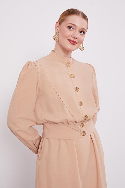 Levidor Beige Padded Cupra Jacket Set