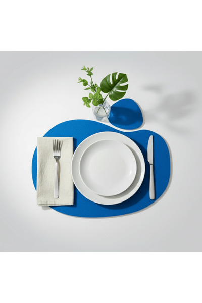 Grand Fine Art 2 Person 4-Piece Felt Blue American Tablecloth 30X44 cm