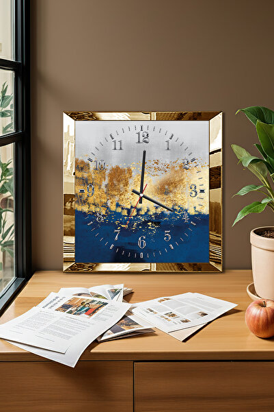 Zevahir Mobilya Dekorasyon Gold Framed Dance of Time Themed Decorative Mdf Wall Clock