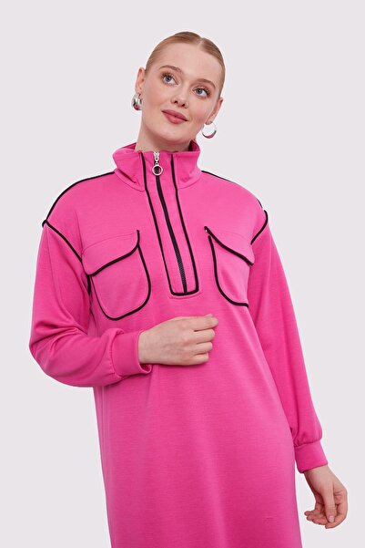 Levidor Φούξια φόρεμα με λεπτομέρεια τσέπης