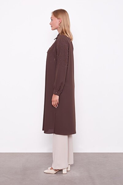 Levidor Brown Pearl Detailed Tunic