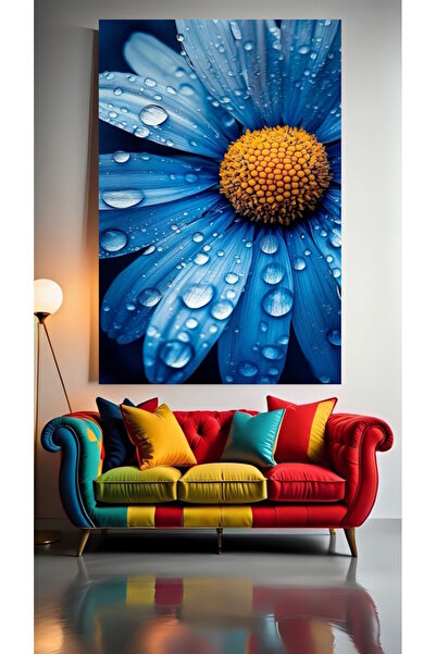 özkacar BLUE DAISY V1 Home Wall Salon Salon de înfrumusețare Birou Magazin De...