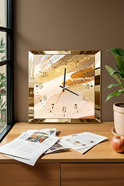 Zevahir Mobilya Dekorasyon Ceas de perete decorativ din MDF cu tematică Gold ...