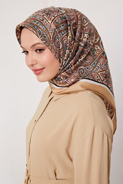 Levidor وشاح حريري بنمط عرقي من قماش التويل