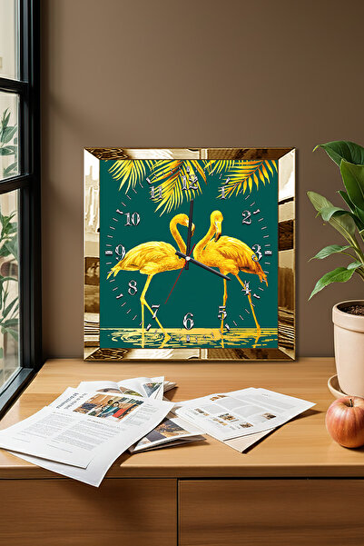 Zevahir Mobilya Dekorasyon Ceas de perete decorativ din MDF cu tematică Flami...