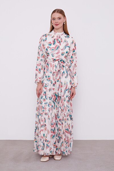 Levidor Φόρεμα με λεπτομέρεια με βολάν με ροζ χρώμα