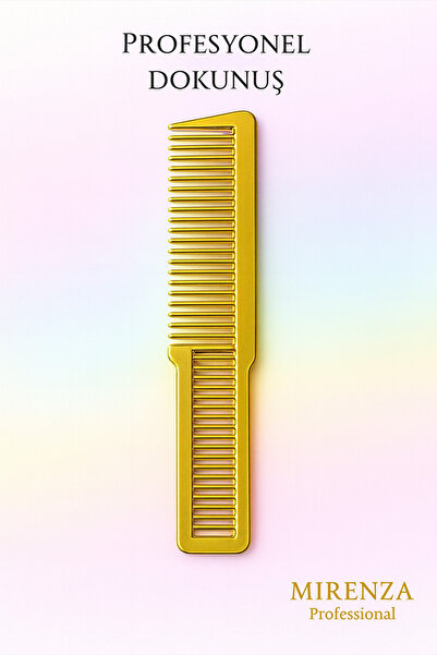 mirenza cosmetic Kuaför Saç Kesim Tarak Profesyonel Gold Dayanıklı Elektrikle...