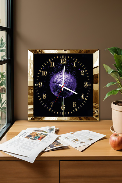 Zevahir Mobilya Dekorasyon Ceas de perete decorativ din MDF cu tematică cu pa...