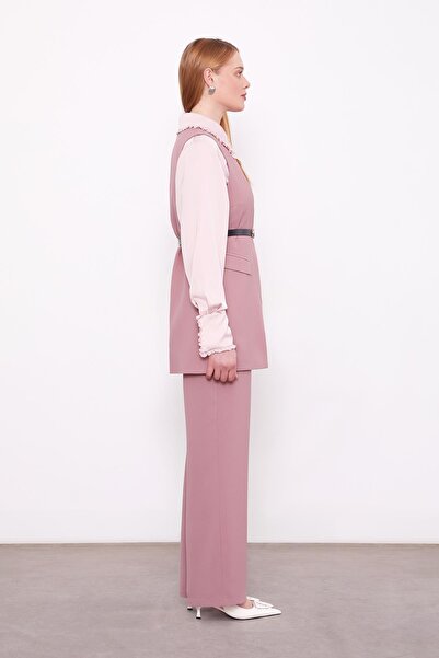 Levidor Rose Asymmetric Vest Double Suit