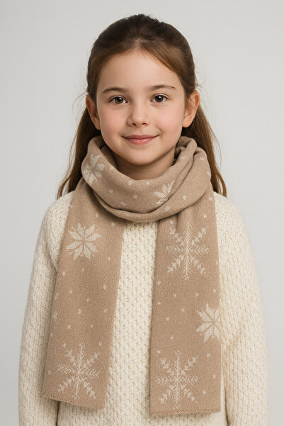 Sebir Moda Tricotaj cu tematică de Anul Nou Batic pentru copii (5-10 ani, 30x140cm)