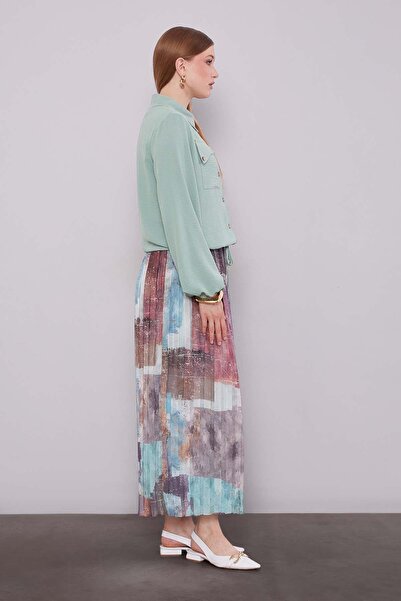 Levidor Mint Green -Mint Green Gathered Waist Skirt Set