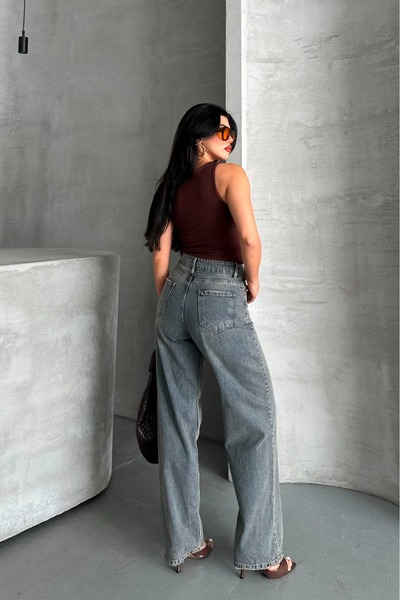 AYSAMOOD Palazzo Brown Jeans