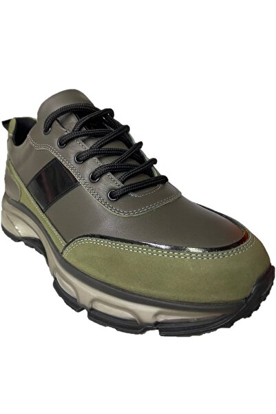 ATA AYAKKABI Men's Daily Seasonal Genuine Leather Shoes Lightweight Sole Orthopedic Lace-Up