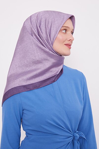 Levidor Purple Ring Pattern Monogram Scarf