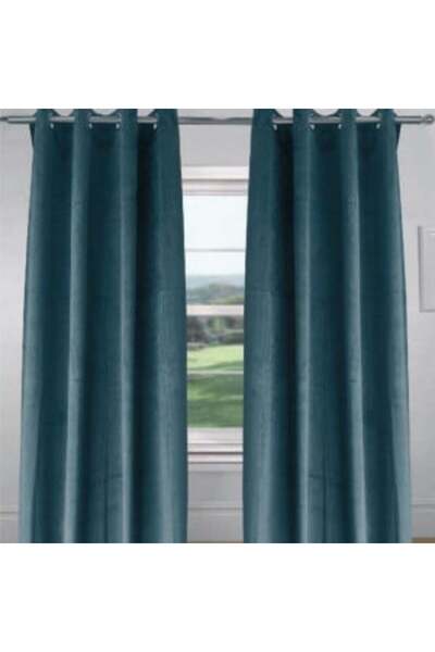 OEM Decorative curtain with rings and high shading fabric, size 140 x 260 cm, Blue