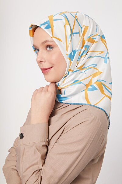 Levidor Baby Blue Crack Pattern Trend Twill Scarf