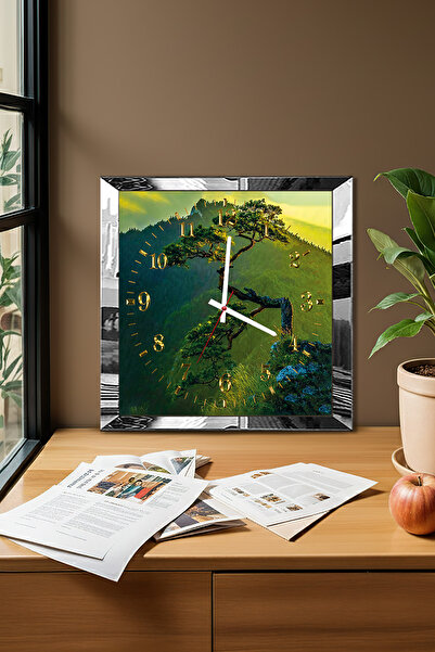 Zevahir Mobilya Dekorasyon Ceas de perete decorativ din MDF cu tematică peisa...