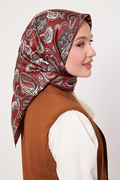 Levidor K.Burgundy Mixed Retro Twill Silk Scarf