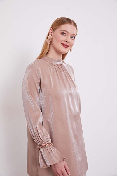 Levidor S.Kahve Stone Detailed Two-Piece Set