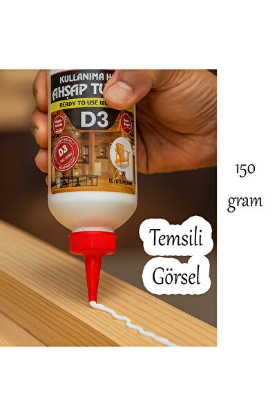Badem10 Hazır Ahşap Tutkalı 150 gram Şeffaf D3 Mobilya Mdf Sunta Kumaş Kağıt DIY Uygulamalarında Yapıştırıcı