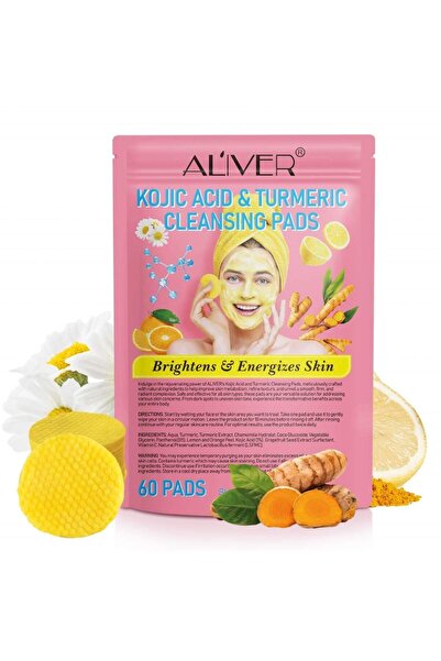 ALİVER Απολεπιστικά και λαμπρυντικά επιθέματα με κοτζικό οξύ και κουρκούμη, 6...