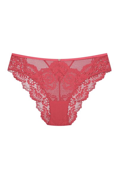 ESOTIQ Chiloți pentru femei, dantelă florală și plasă cu inimă aurie, stil romantic | Sweetheart