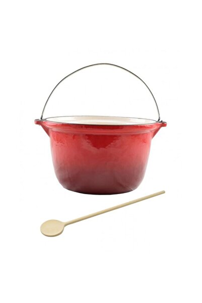 Perfect Home Enameled cast iron cauldron, 3 L, with wooden spoon