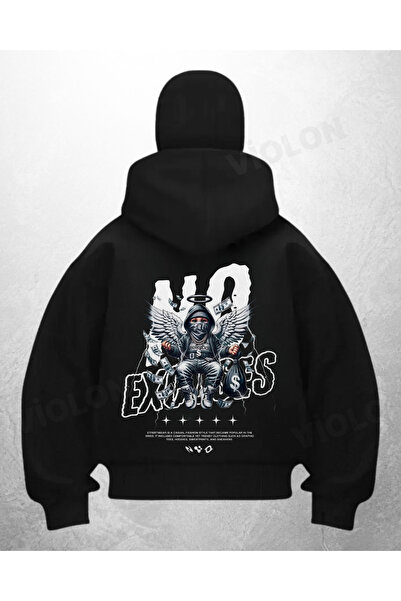 Bravebell سترة كارديجان سوداء مطبوعة من كاش بيبي على شكل قناع ثلج الساموراي