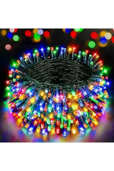 BellFyd 100 LED - Lumini de Craciun Multicolor, Interior Exterior, Instalatie Luminoasa Pentru Brad