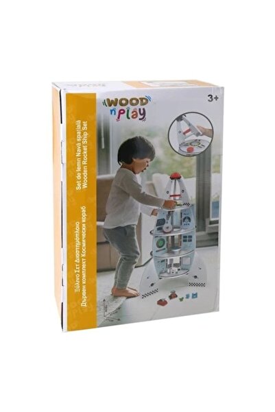 Welora Set Activitati Statie Spatiala, lemn, 3 ani+, 37x37x78 cm